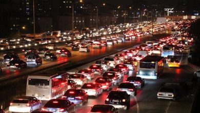 ازدحام مروري خانق في إسطنبول مساءً.